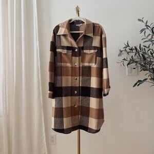 Polagram Plaid Shacket | Cozy Oversized Fall Jacket | Boutique Style | Womens 1X